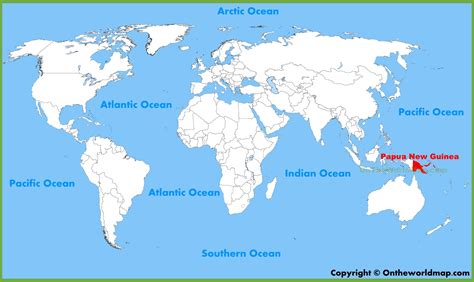 where is papua new guinea on the world map